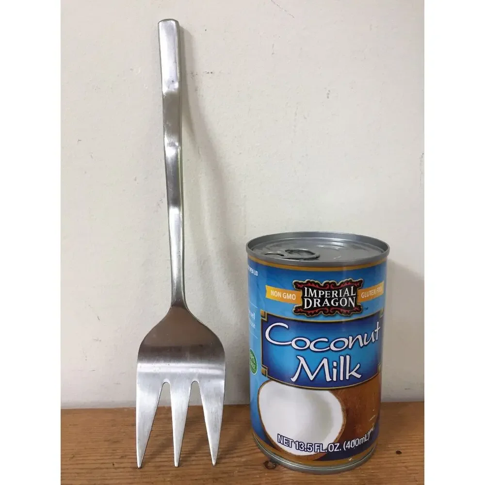 Hampton Silversmiths Stainless Steel Satin Large Salad Serving Fork 9.5
